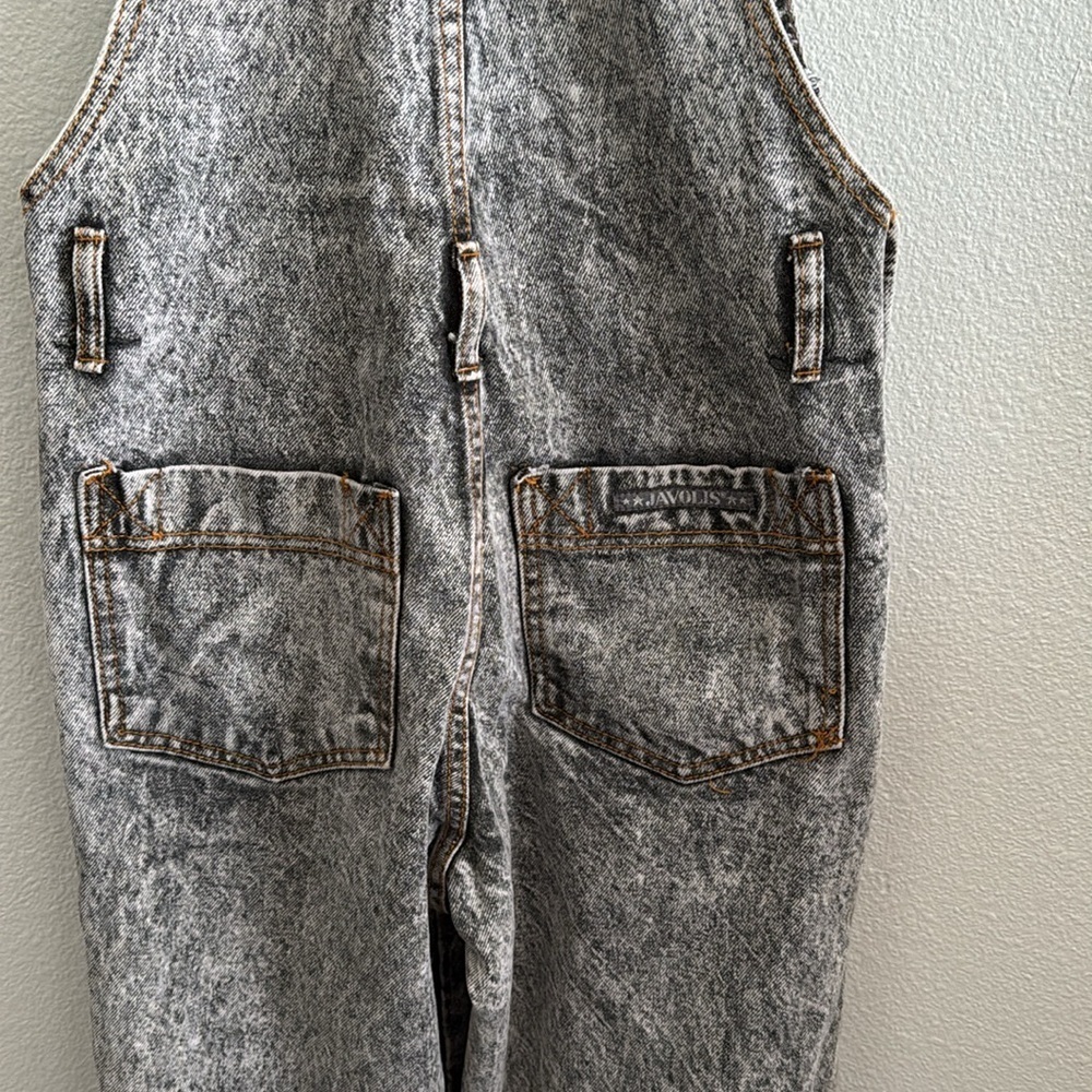 vintage U.S. Army Javolis Acid Wash Denim Overalls Small - Picture 7 of 8